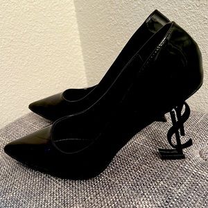 YSL OPYUM PUMPS WITH BLACK HEEL